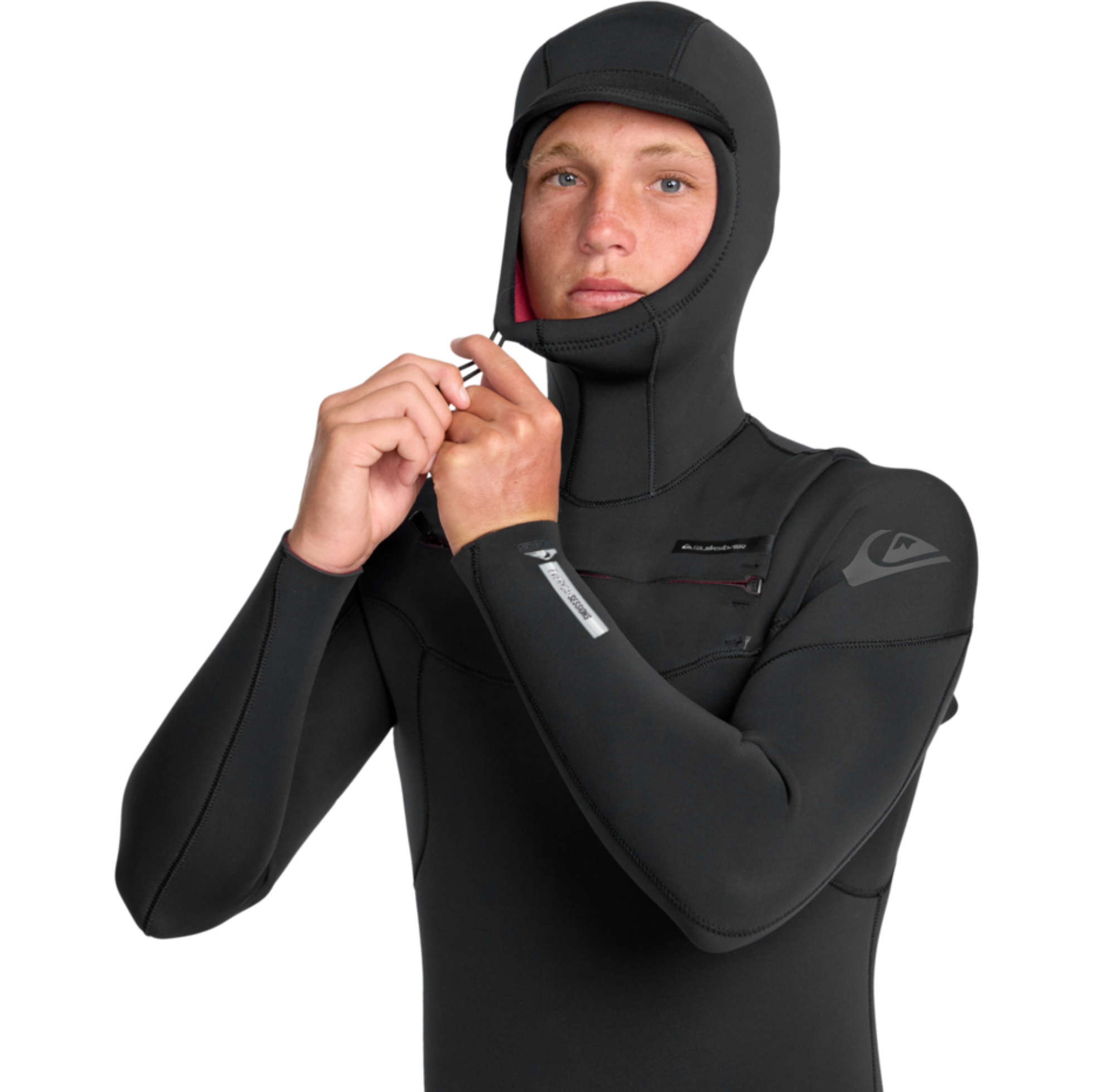 2025 Quiksilver Mens Everyday Sessions 5/4/3mm Chest Zip Hooded Wetsuit 25AW203504 -.. Black